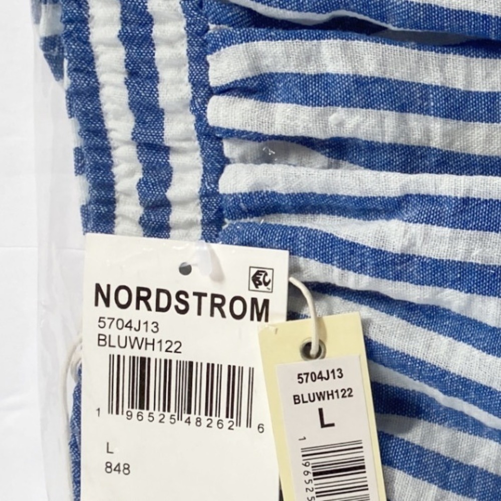Max Studio Blue and White Striped Tiered Maxi Skirt - Picture 5 of 7